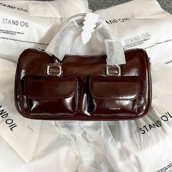 Túi Xách Stand Oil - Chubby Half Bag Marron