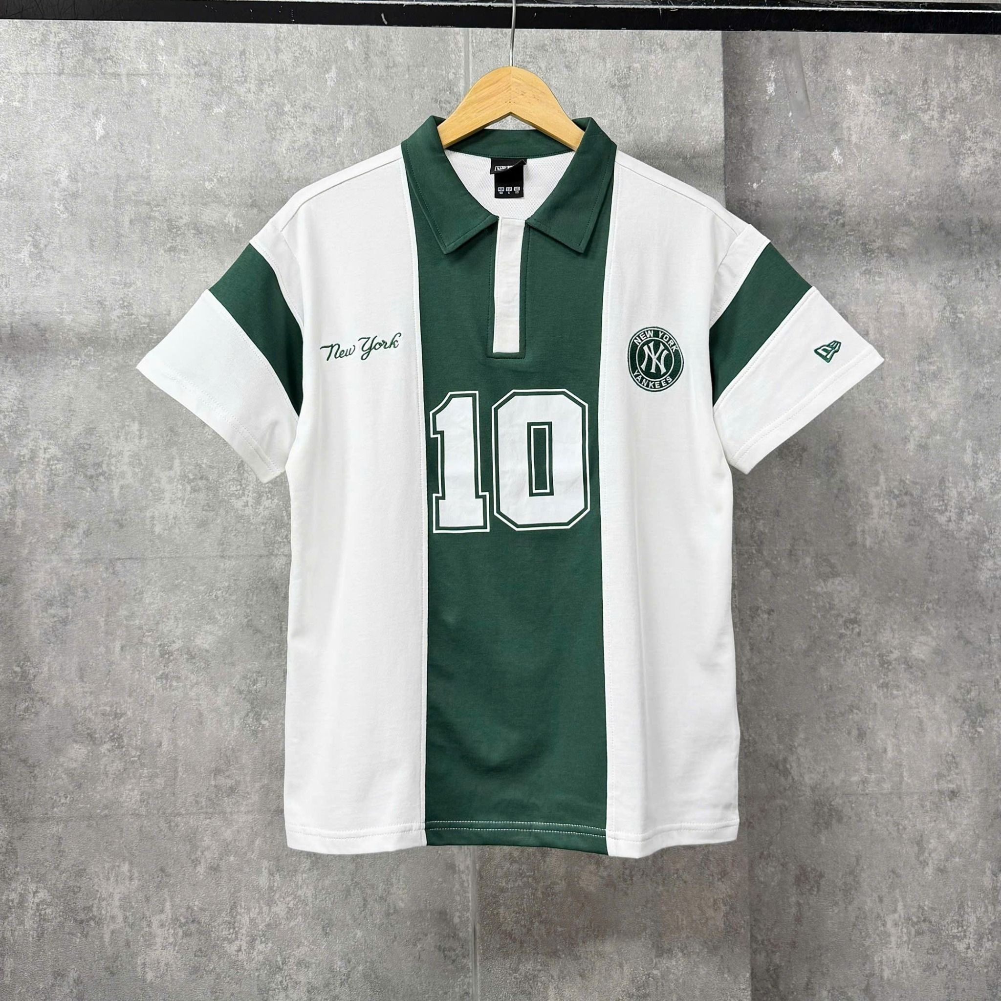  Áo Thun Polo New Era - [Unisex] NY Yankees Jersey 10 Stripe Green - 15488871 