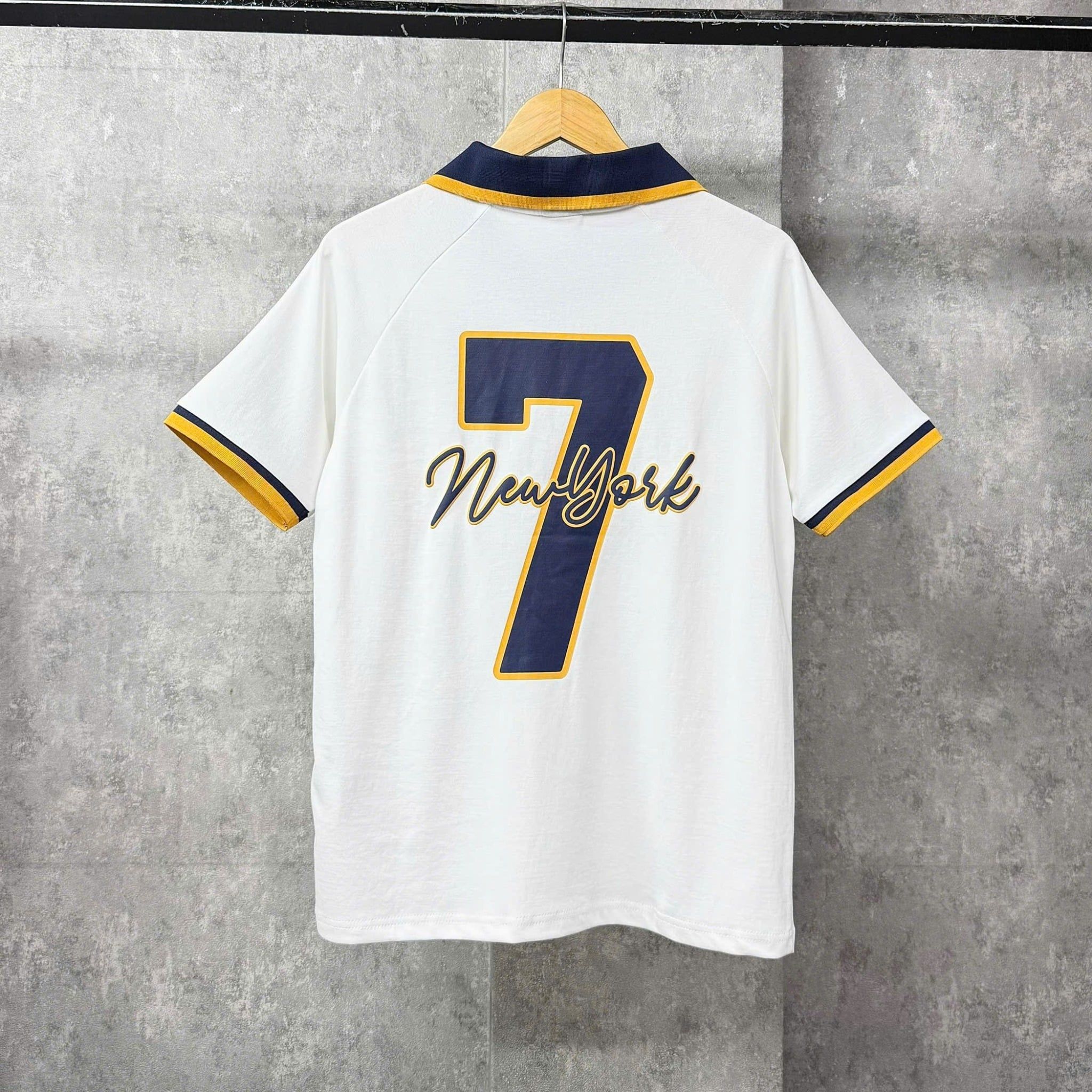  Áo Thun Polo New Era - [Unisex] Ny Yankees 7 White/Navy/Yellow - 16599860 