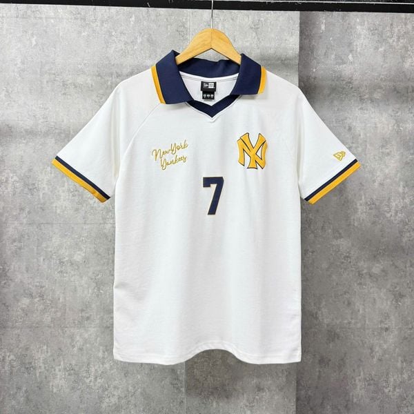 Áo Thun Polo New Era - [Unisex] Ny Yankees 7 White/Navy/Yellow