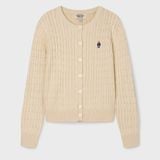  Áo Cardigan Len WHOAU [Nữ] - Steve Cable Cardigan Beige - WHCKG2211F 