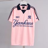  Áo Polo New Era - [Unisex] NY Yankees Jersey Stripe Pink - 13265555 