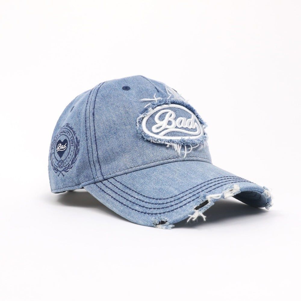  Nón Badblood - [w-hat24-028] Oval Logo Denim Ball Cap Blue 