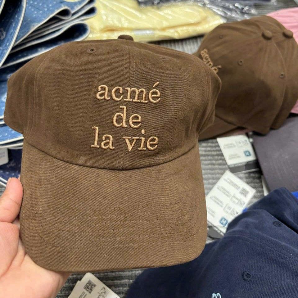  Nón ADLV - Acmedelavie Cotton Napping 3D Embo Ball Cap Brown 