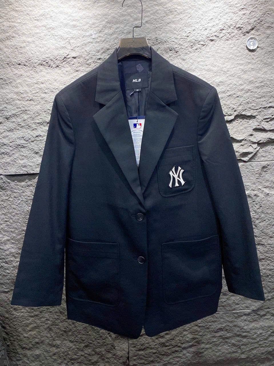  Áo Vest MLB Korea - [Nữ] Basic Logo Blazer Jacket NY Yankees - 3FJKB0231-50BKS 