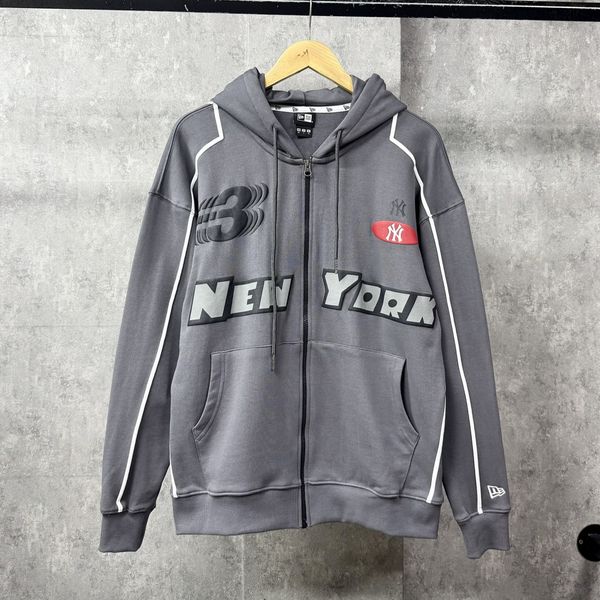 Áo Khoác New Era - [Unisex] NY Yankees Zip Hoodie Gray - 12245555