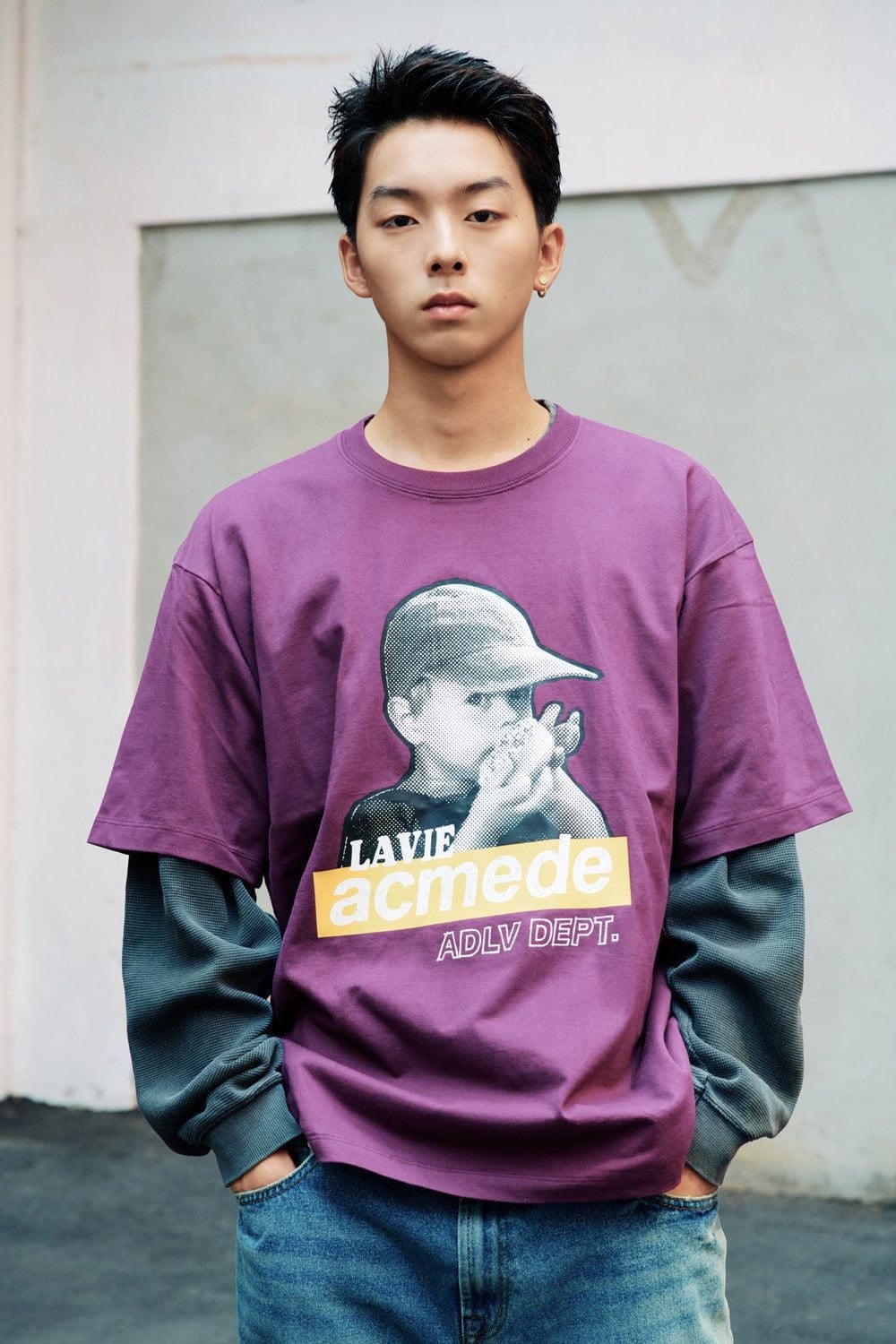  Áo thun ADLV [Unisex] - Acmédelavie Halftone Box Cap Boy 