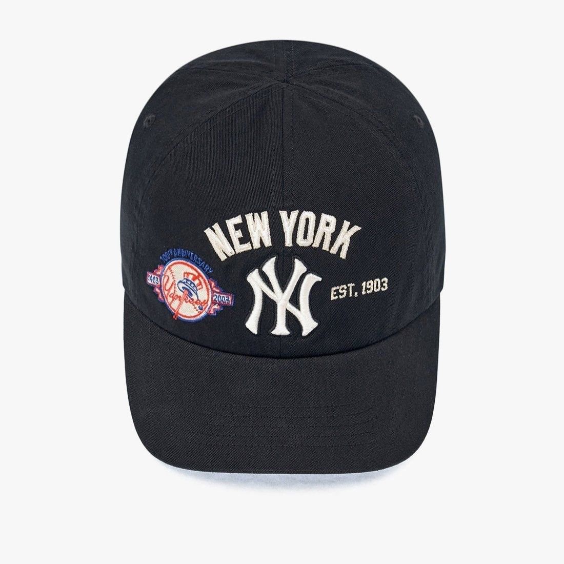  Nón MLB Korea - [Unisex] Vintage Patch Unstructured Ball Cap New York Yankees - 3ACPB175N-50BKS 