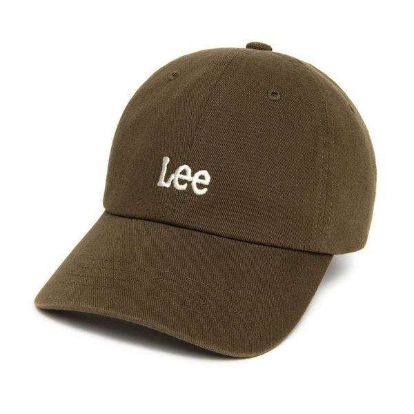 Nón Lee [Unisex] - Small Twitch Logo Cotton Curve Ball Cap Brown - LE2503CA01BR