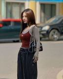  Áo Hai Dây [Nữ] Badblood - [w-tnk24-034] Wendy Spaghetti Strap Tank Top Black 