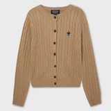  Áo Cardigan WHOAU [Nữ]- Steve Cable Cardigan Beige - WHCKF4901F 