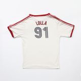  Áo Thun [Unisex] Badblood - [w-tee24-053] Vintage Club V-Neck Jersey T-Shirt Cream 