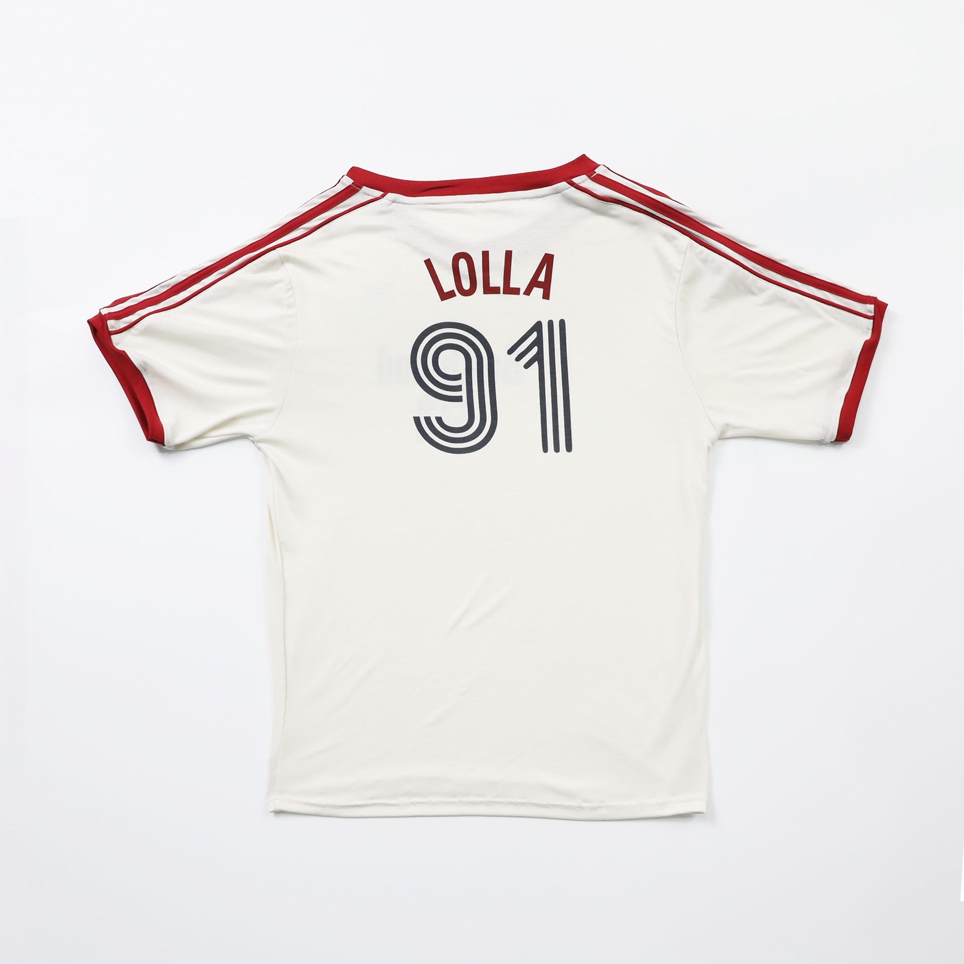  Áo Thun [Unisex] Badblood - [w-tee24-053] Vintage Club V-Neck Jersey T-Shirt Cream 