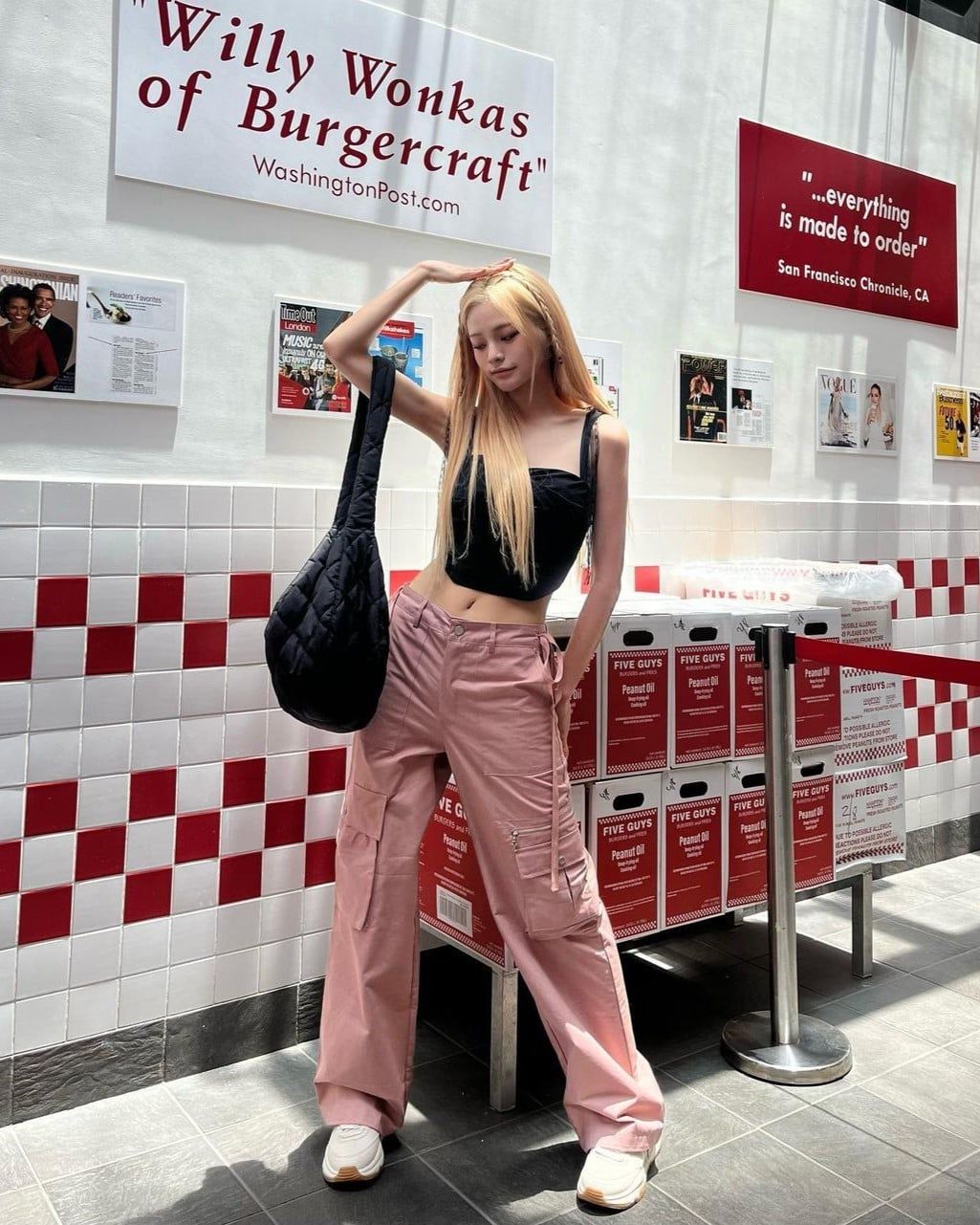  Túi Xách MLB Korea - Padding Quilted Large Hobo Bag - 3ABQL0936-50BKS 