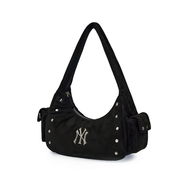 Túi Xách MLB Korea - Vintage Street Studded Hobo Bag NY - 3ABQVB26N-50BKS
