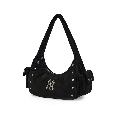 Túi Xách MLB Korea - Vintage Street Studded Hobo Bag NY - 3ABQVB26N-50BKS