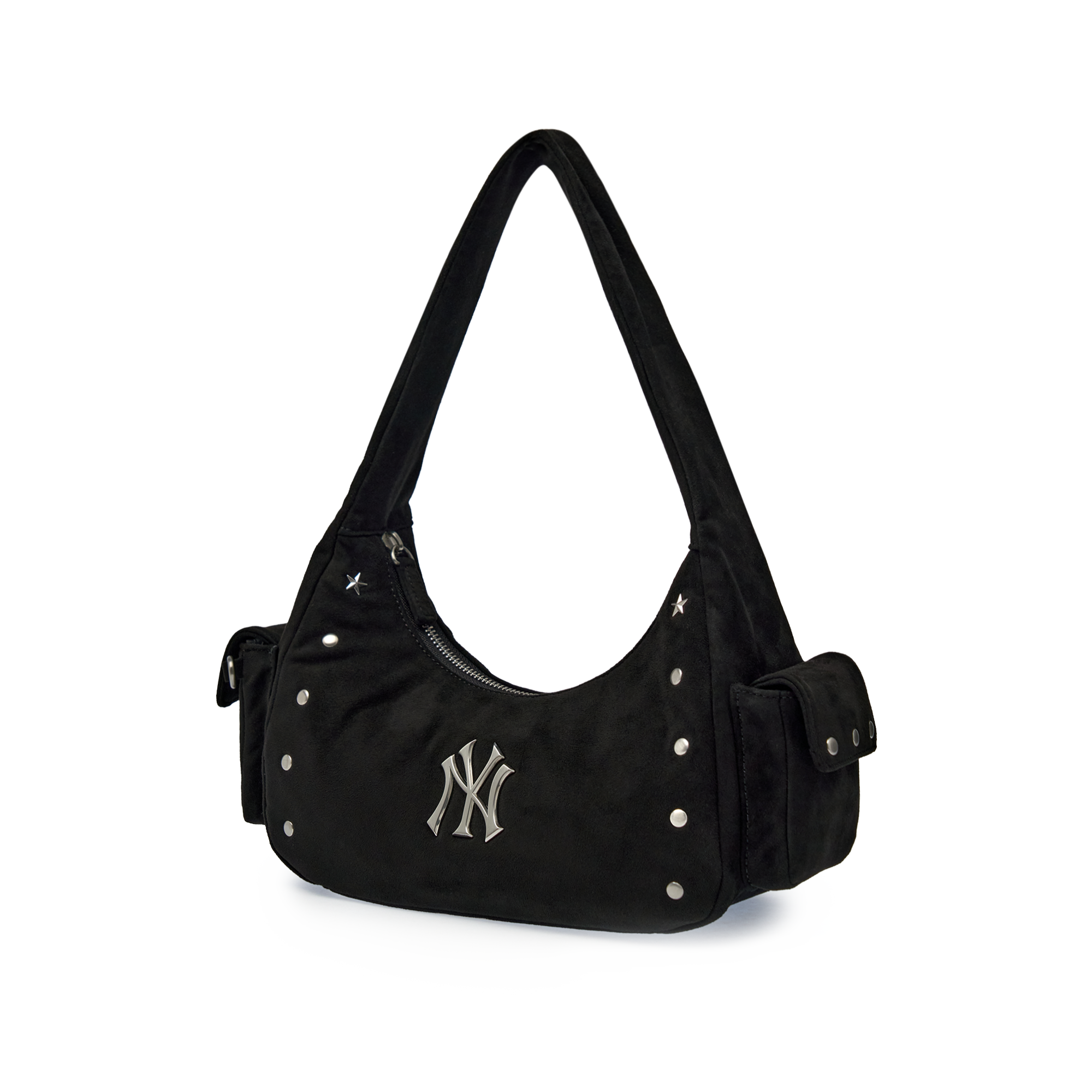  Túi Xách MLB Korea - Vintage Street Studded Hobo Bag NY - 3ABQVB26N-50BKS 
