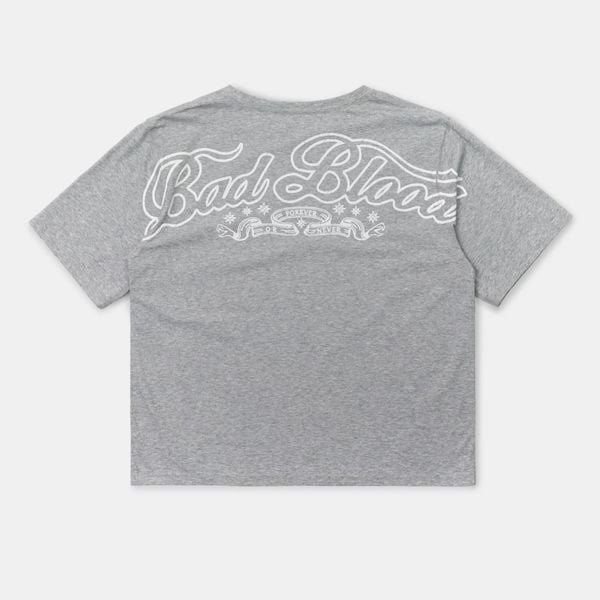 Áo Thun [Unisex] Badblood - [w-tee25-029] Mystic 1/2 Print T-Shirt Slim Fit Grey