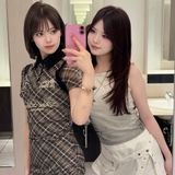  Váy [Nữ] Badblood - [w-drs25-004] Vintage Club Polo Mini Dress Check Brown 