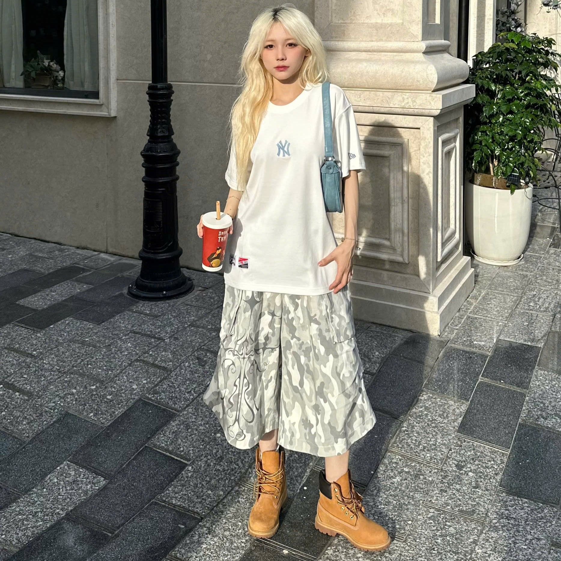  Áo Thun New Era - [Unisex] NY Yankees Like Denim Logo White - 17784545 