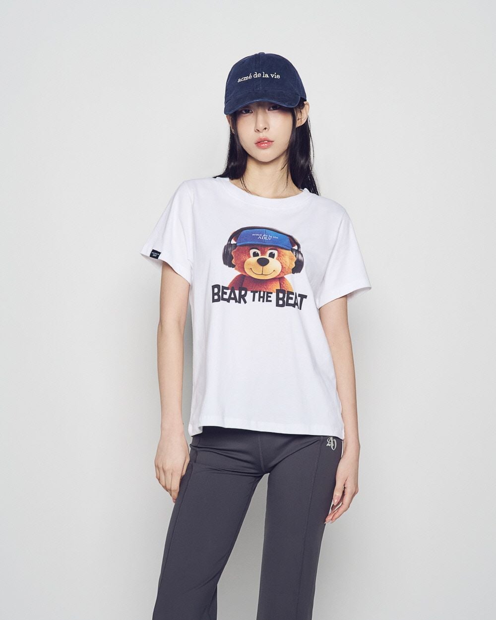  Áo thun [Nữ] ADLV - Acmédelavie Headphone AC Bear White 