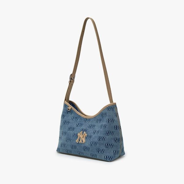  Túi Xách MLB - Classic Monogram Denim Embossed Bucket Bag NY - 3ABMMD16N-50BLL 