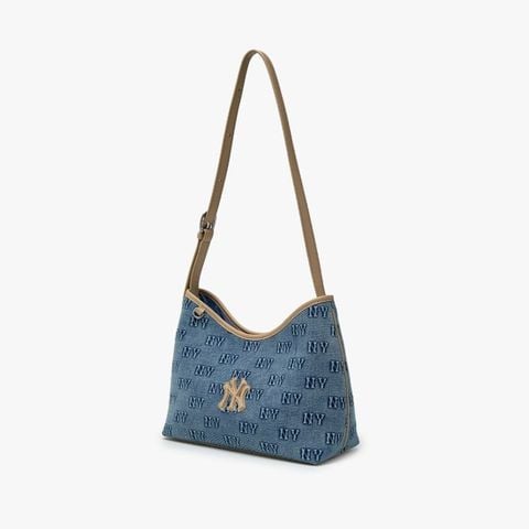 Túi Xách MLB - Classic Monogram Denim Embossed Bucket Bag NY - 3ABMMD16N-50BLL