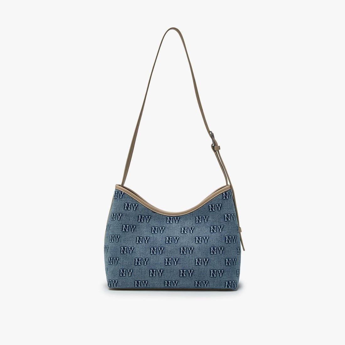  Túi Xách MLB - Classic Monogram Denim Embossed Bucket Bag NY - 3ABMMD16N-50BLL 