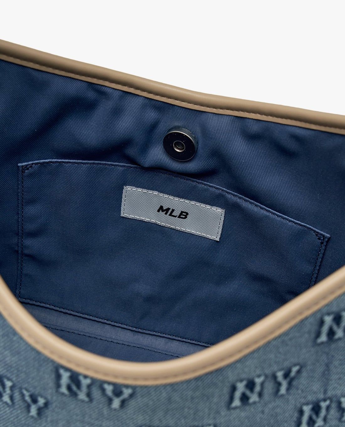  Túi Xách MLB - Classic Monogram Denim Embossed Bucket Bag NY - 3ABMMD16N-50BLL 