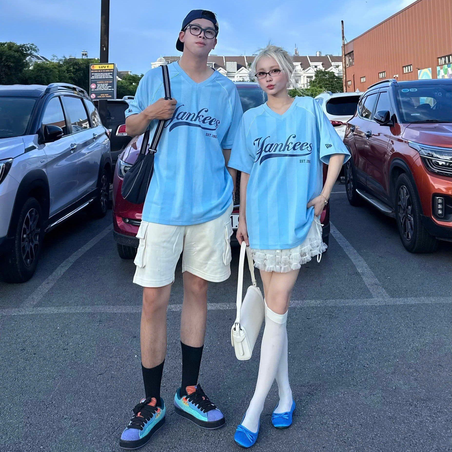  Áo Thun New Era - [Unisex] NY Yankees Jersey BlueT-Shirt - 18978566 