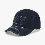  Nón MLB Korea - [Unisex] Basic Coopers Denim 5PANEL NY Indigo - 3ACPDS24N-50INS 