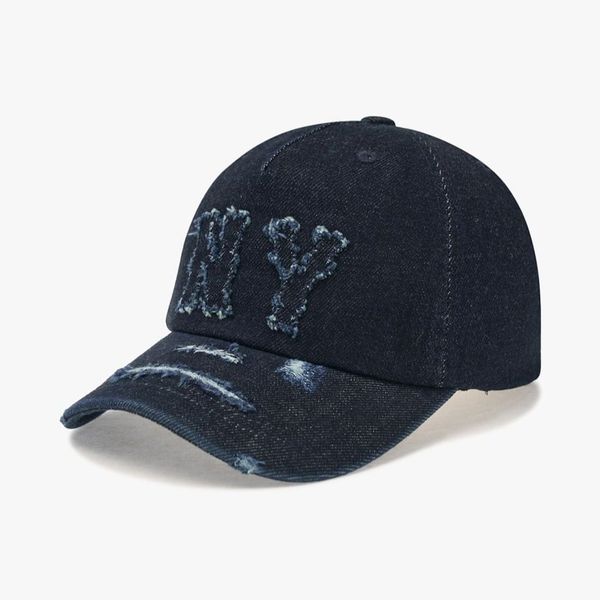 Nón MLB Korea - [Unisex] Basic Coopers Denim 5PANEL NY Indigo - 3ACPDS24N-50INS