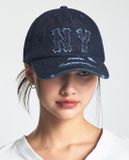 Nón MLB Korea - [Unisex] Basic Coopers Denim 5PANEL NY Indigo - 3ACPDS24N-50INS 