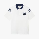  Áo Polo MLB [Unisex] - Varsity Shoulder Color Overfit Collar NY Yankees - 3APQV0143-50IVS 