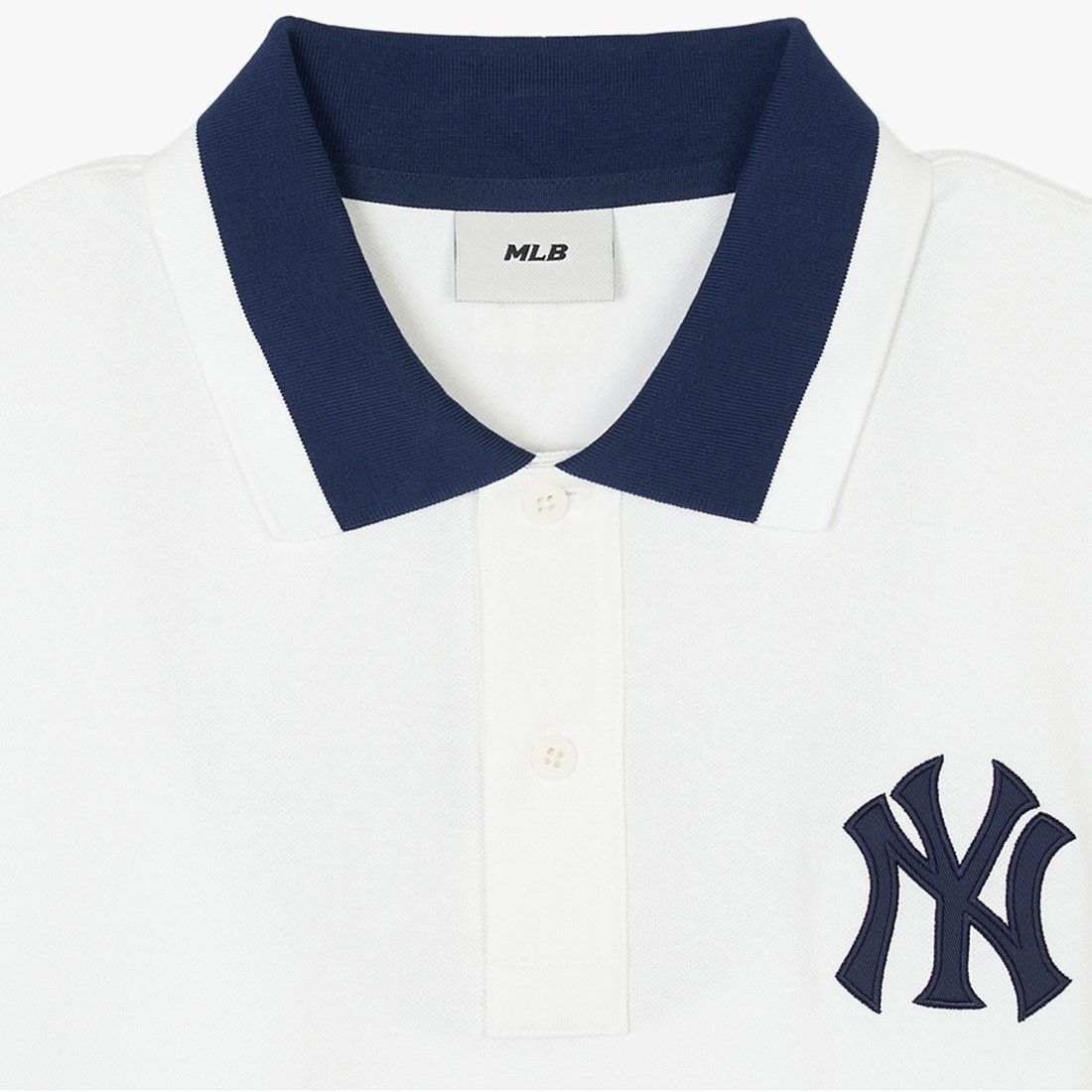  Áo Polo MLB [Unisex] - Varsity Shoulder Color Overfit Collar NY Yankees - 3APQV0143-50IVS 