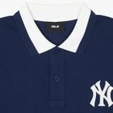  Áo Polo MLB [Unisex] - Varsity Shoulder Color Overfit Collar NY Yankees - 3APQV0143-50NYS 