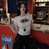  Áo Thun [Unisex] Badblood - [w-tee25-031] Lion Patch Short Sleeve Slim Fit Washed White 