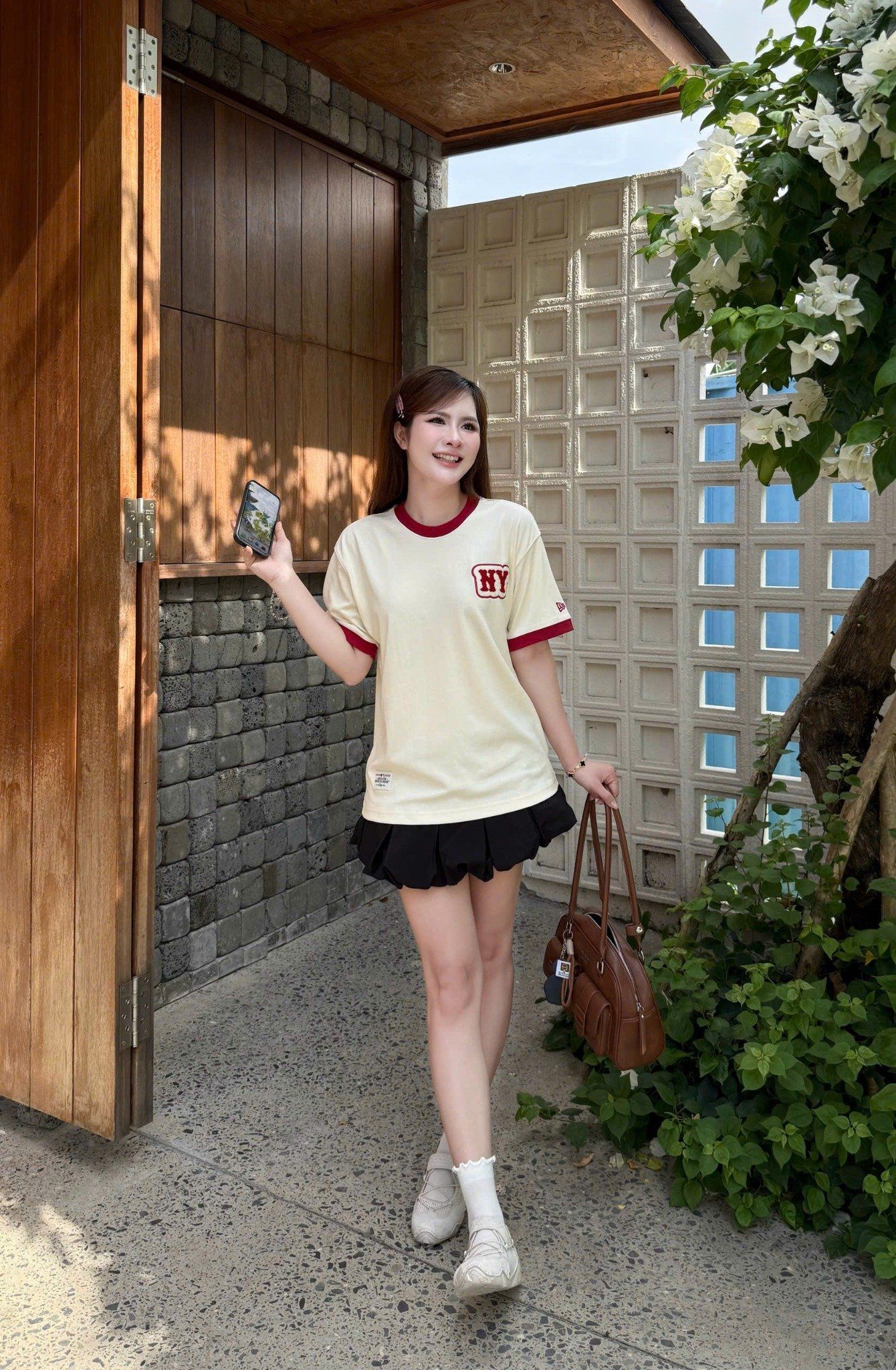  Áo Thun New Era - [Unisex] NY Yankees Japan Words Cream - 14422491 