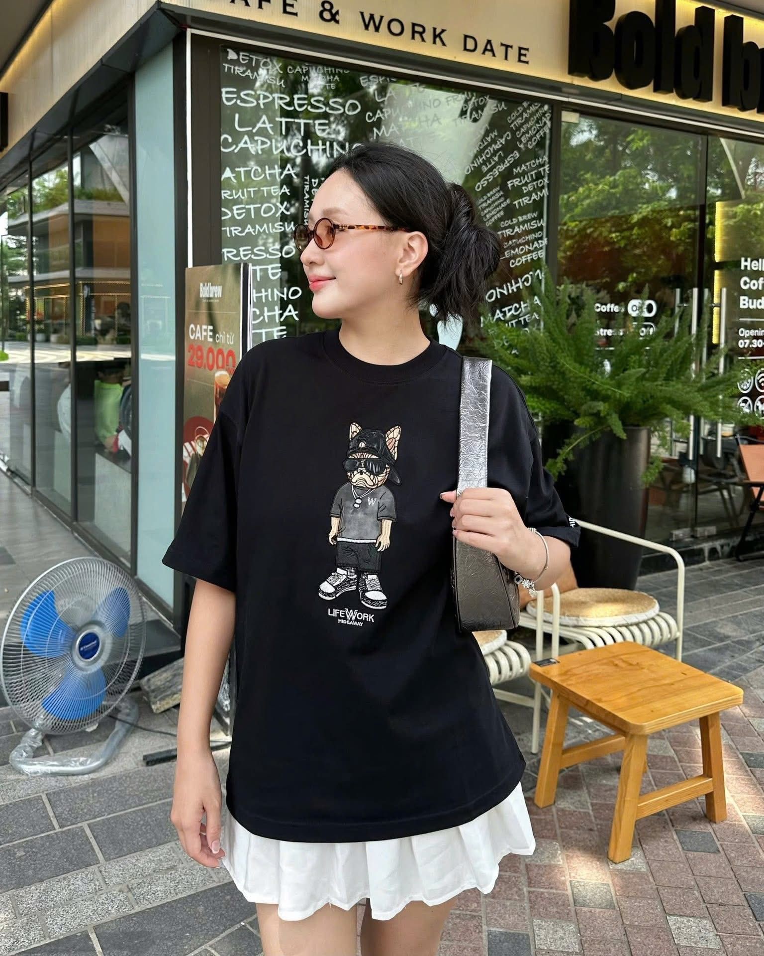  Áo Thun LifeWork - [Unisex] Snap Hipdog Short Sleeve T-Shirt Black - LW252TS106 