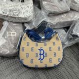  Túi Xách MLB Korea - Classic Monogram Jacquard Large Hobo Bag Boston L.Sand - 3ABQL023N-43SAL 