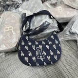  Túi Xách MLB Korea - Classic Monogram Jacquard Large Hobo Bag LA Navy - 3ABQL023N-07NYD 