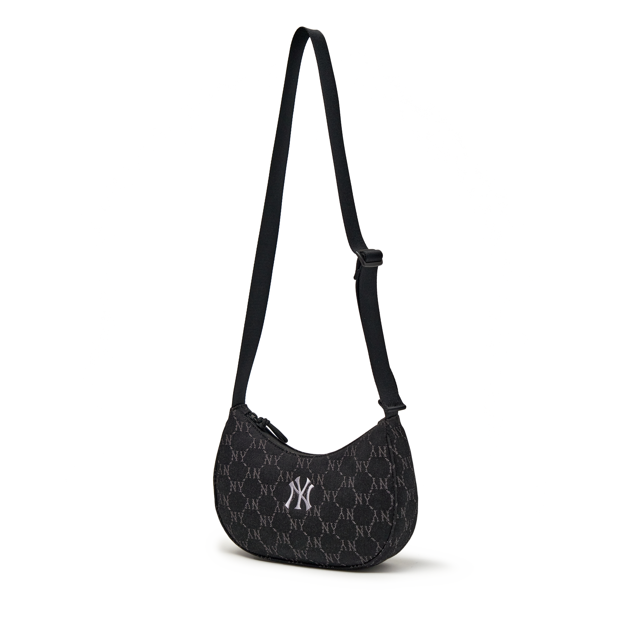  Túi Xách MLB Diamond Monogram Denim JQD Hobo Bag NY Yankees - 3ABQMV45N-50BKS 