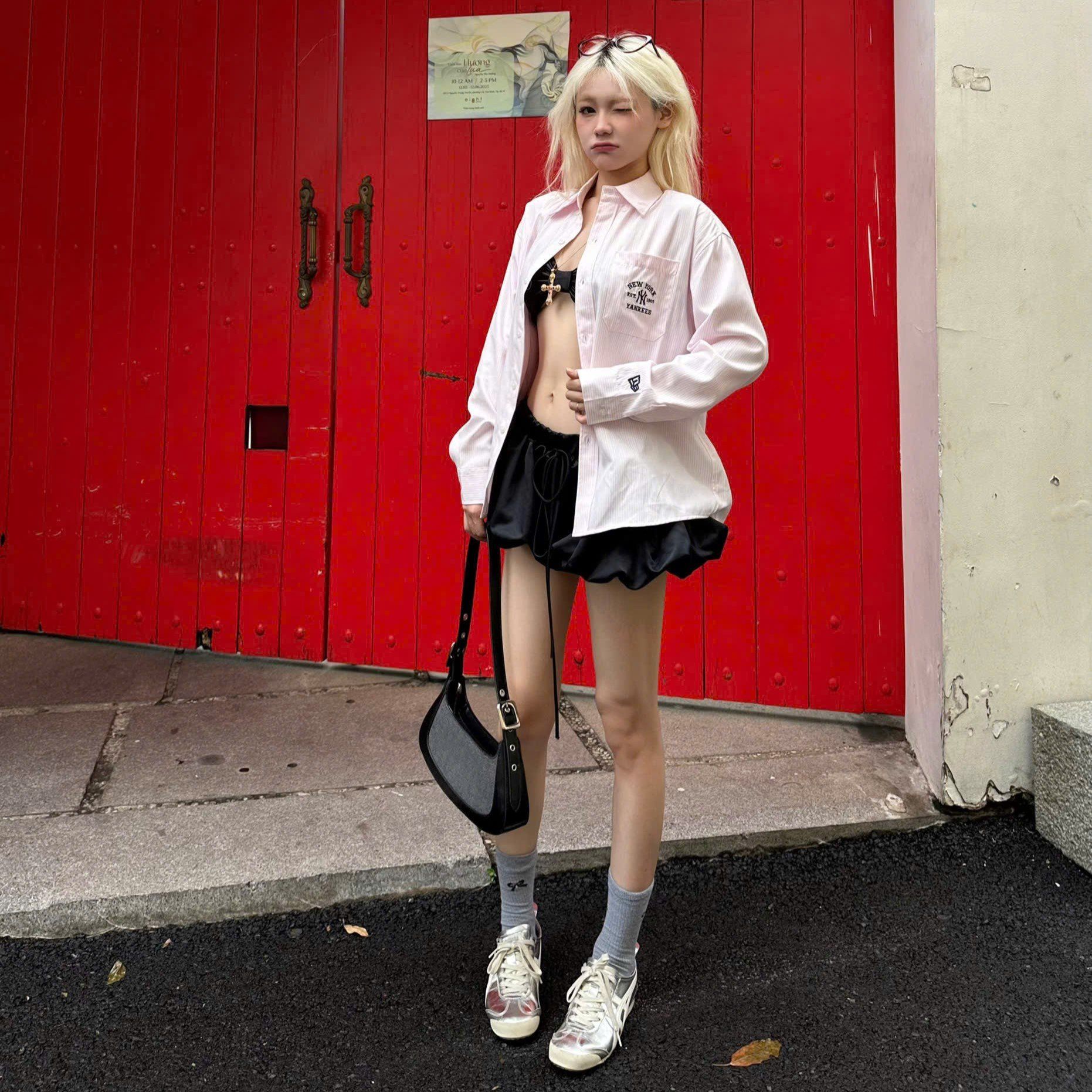  Áo Sơ Mi New Era - [Unisex] NY Yankees Striped Pink - 14529329 