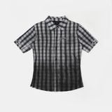  Áo Sơ Mi [Unisex] Badblood - [w-sht25-006] Cosmo Graphic Short Sleeve Shirt White Check 