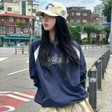  Áo Sweater MLB Korea - Varsity Sportive Curlsive Woven Boston Red Sox - 3AMTV1254-43NYS 