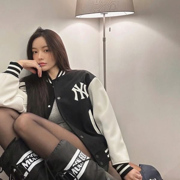 Áo Bomber MLB [Unisex] Wool Basic Varsity Jacket NY - 3AJPV0141-50BKS