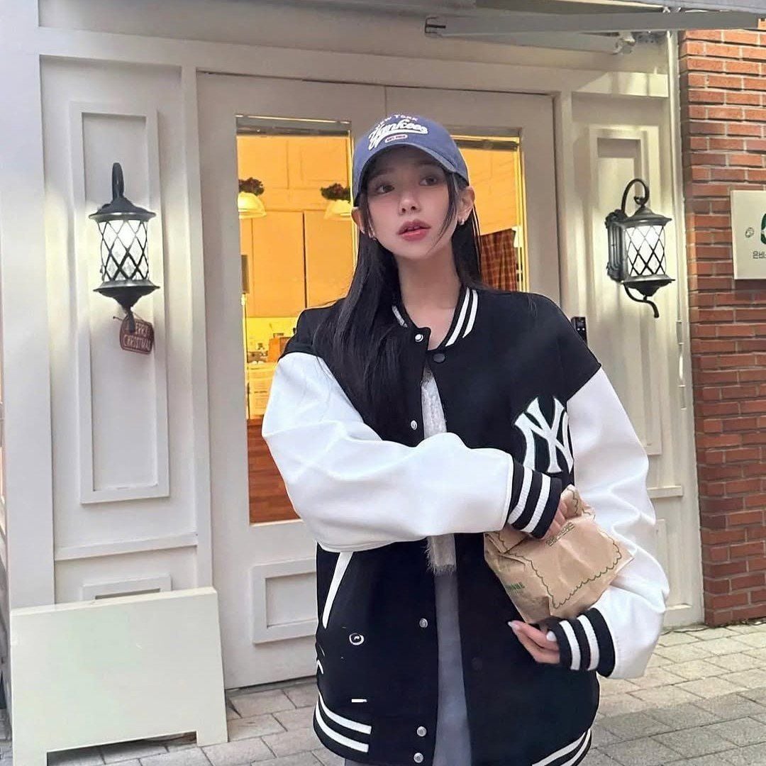  Áo Bomber MLB [Unisex] Wool Basic Varsity Jacket NY - 3AJPV0141-50BKS 