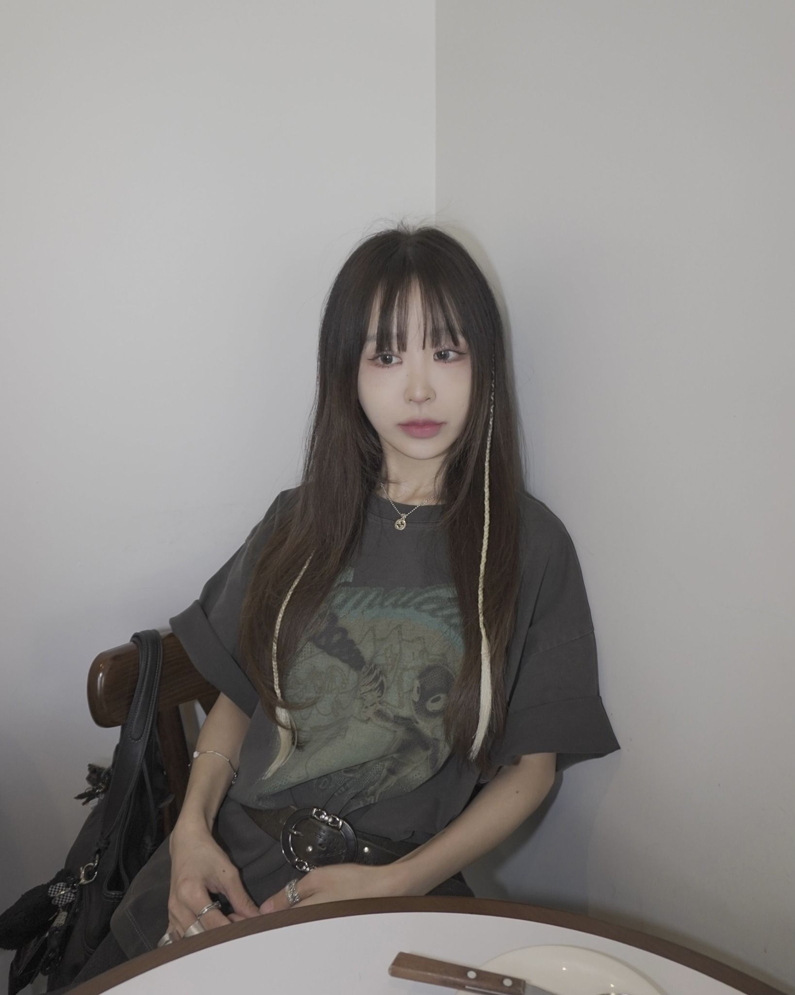  Áo thun [Unisex] ADLV - Acmédelavie Pigment Shooting Alien Charcoal 