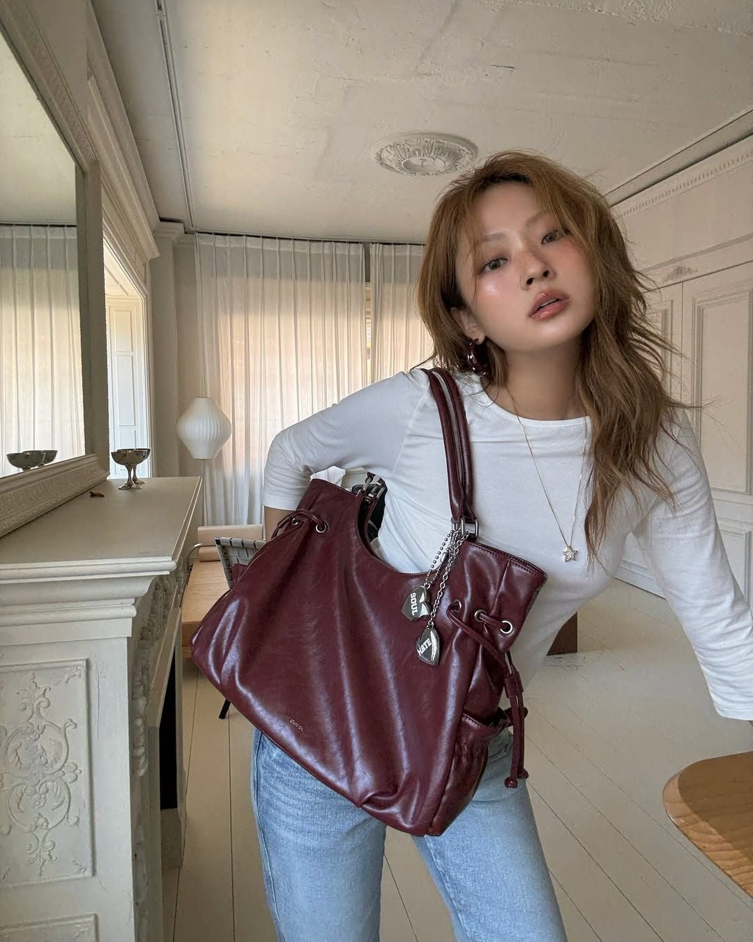  Túi Xách Stand Oil - Breezy Bag / Red Wine 