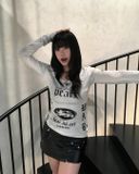  Áo Thun Dài Tay [Unisex] Badblood - [w-tee25-146] PEACE NOT WAR Dusty White 